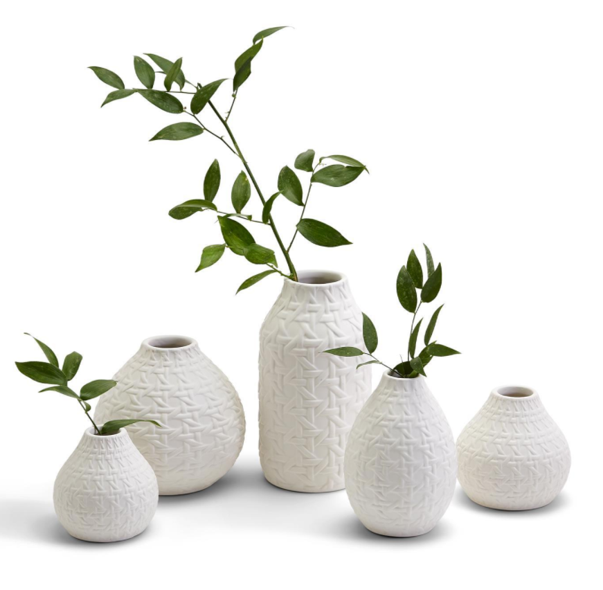 Mini White Cane Vase