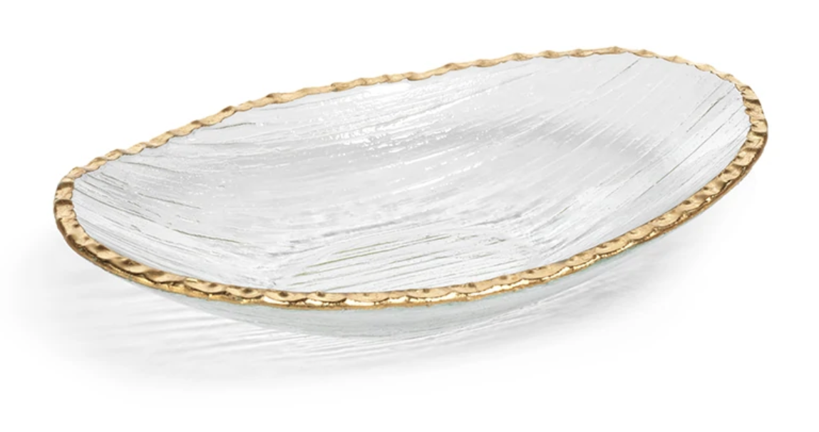 Clear Gold Rimmed Bowl-LG