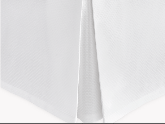 Matouk Diamond Pique Bedskirt-White