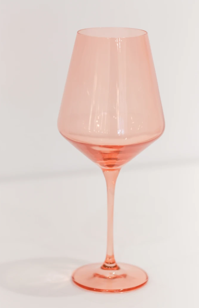 Estelle Colored Wine Glass Stemware – Living Well