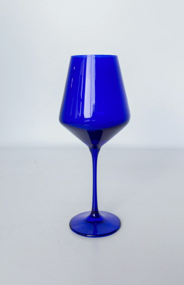 Estelle Colored Wine Glass Stemware – Living Well