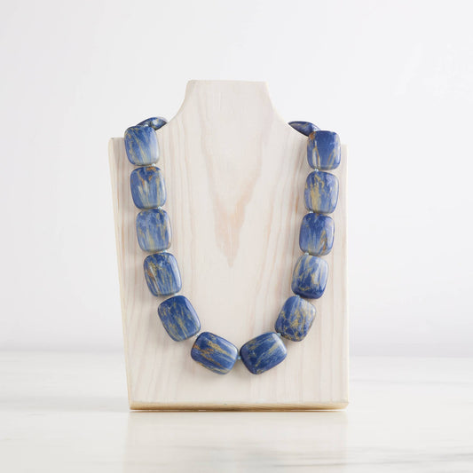 Blue Lapis Chicklet Cooling Necklace