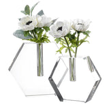Crystal Bud Vase-Hexagon
