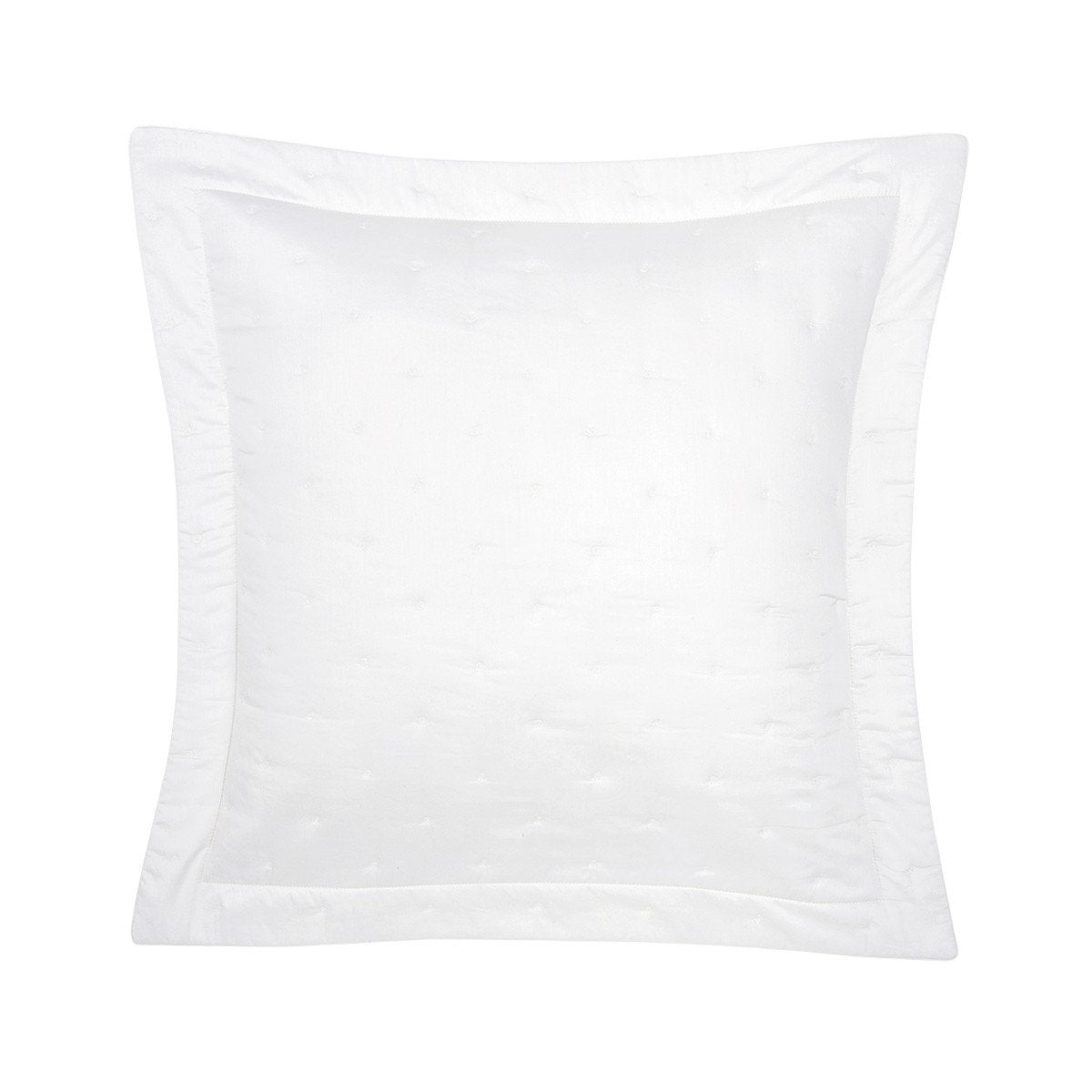 Yves Delorme Paris: White Triomphe Quilted Euro Sham